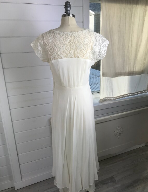 1950s Vintage Ivory Casual Wedding Dress / 1950s … - image 7