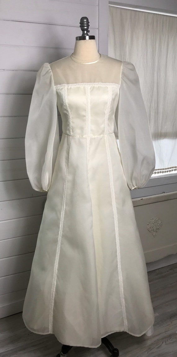 1970s Boho Chic Vintage Wedding Dress / Casual We… - image 3