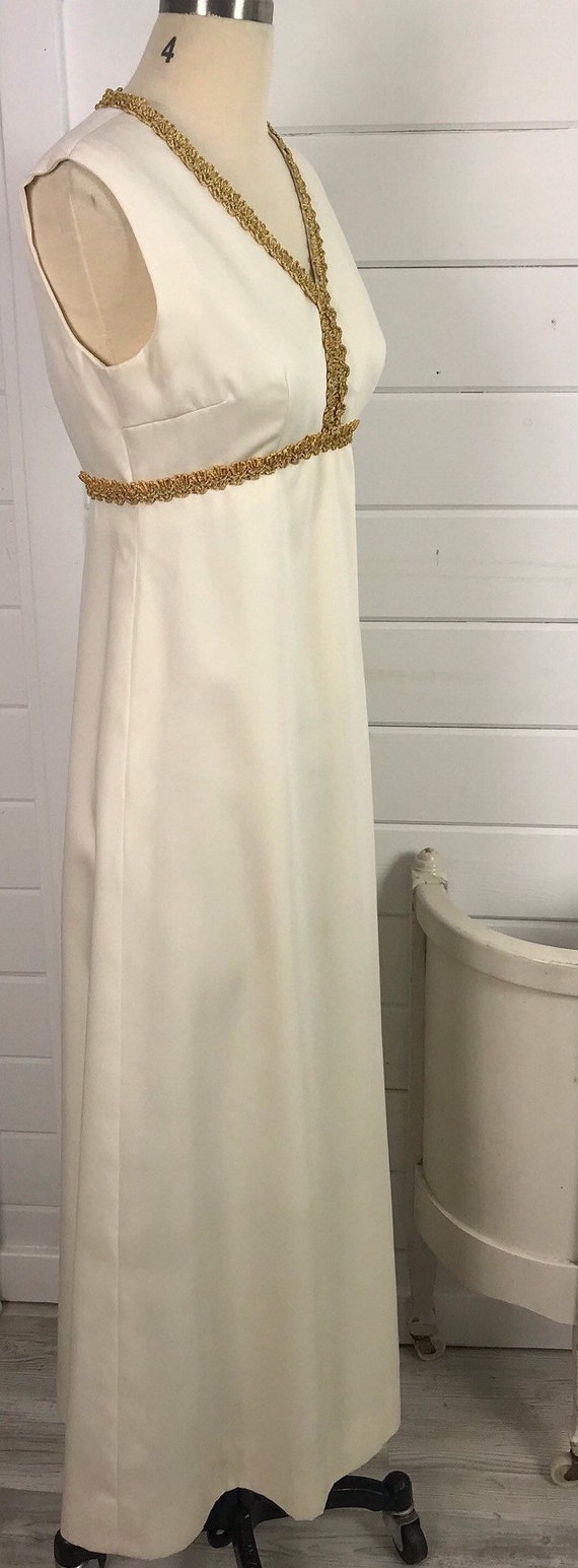 1960s Mid Century Modern Sleeveless Wedding Dress… - image 6