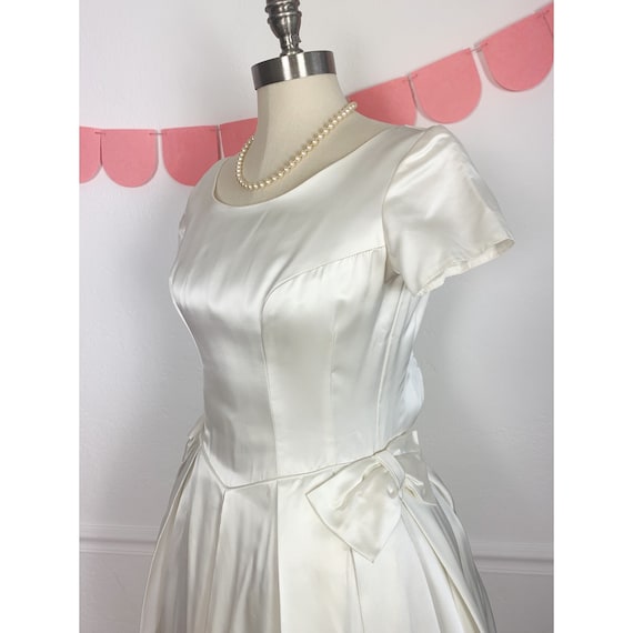 1960s Vintage Satin Wedding Dress | 1960s Vintage… - image 3