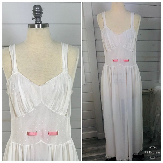 1950s Vintage Lace Slip / Vintage Bridal Lingerie… - image 1