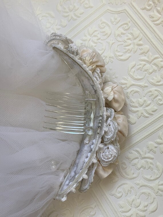 1980s Vintage Floral Bridal Veil / Vintage Bridal… - image 7