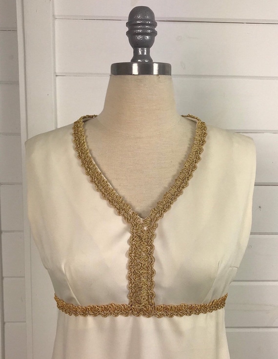 1960s Mid Century Modern Sleeveless Wedding Dress… - image 10