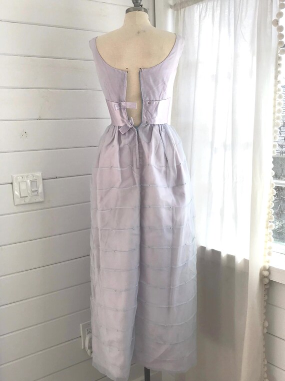 1960s Lavender and Pink Formal Gown / Vintage Pro… - image 4