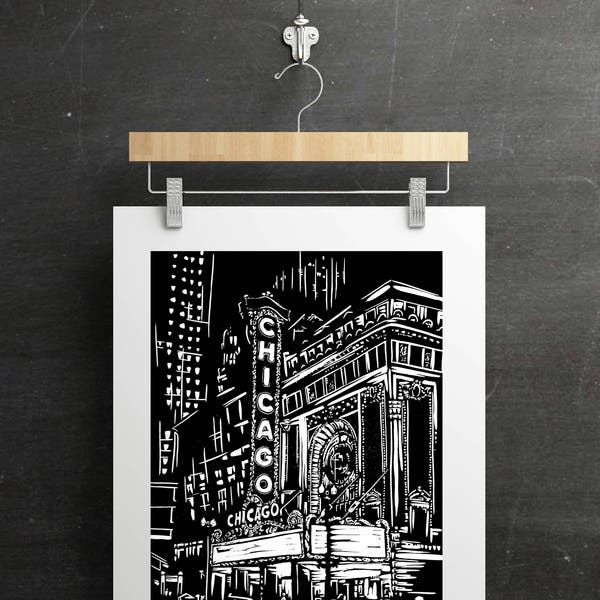 Chicago Theater Print