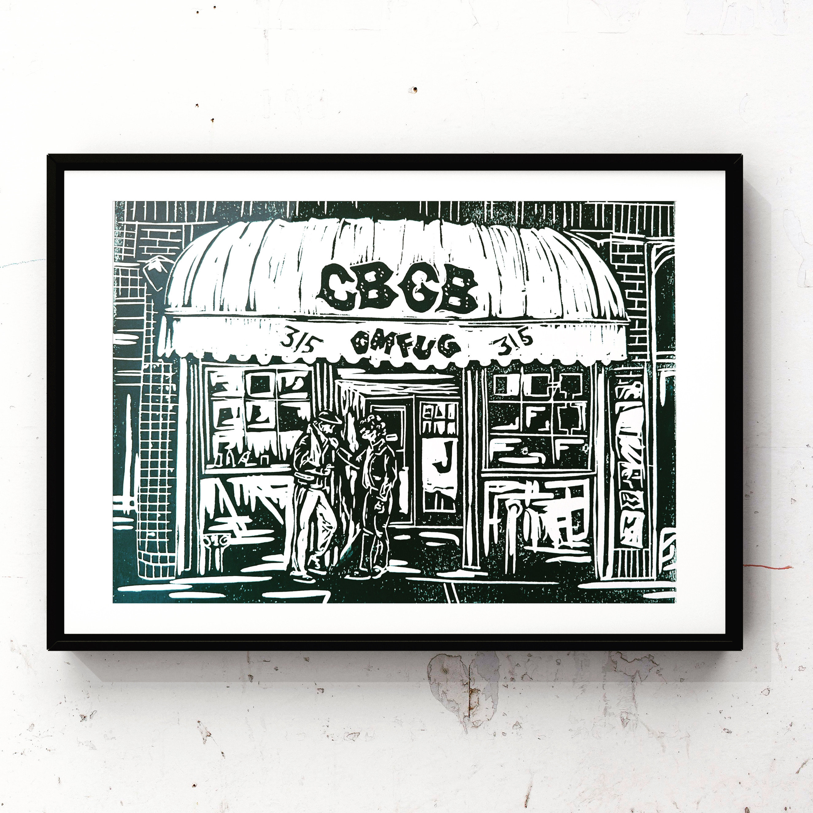 ラモーンズ/1975/大型 ポスター 吸い込ん 額付/Ramones/CBGB
