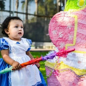 Alice in Wonderland Cotton Dress with Petticoat and Headband sizes 12 months , free custom fitting image 3