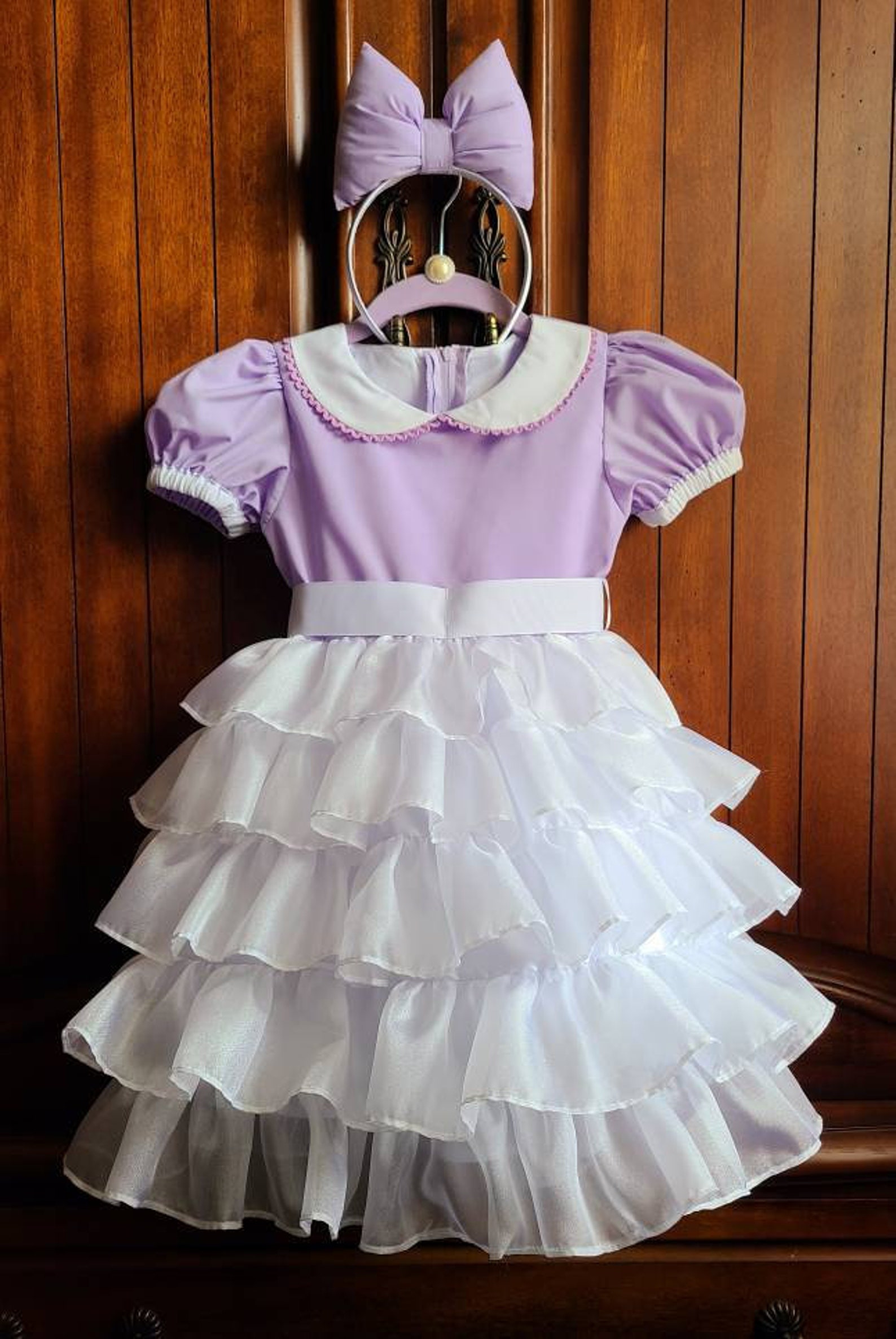 Cotton Daisy Duck Dress with Organza Skirt and attached Etsy