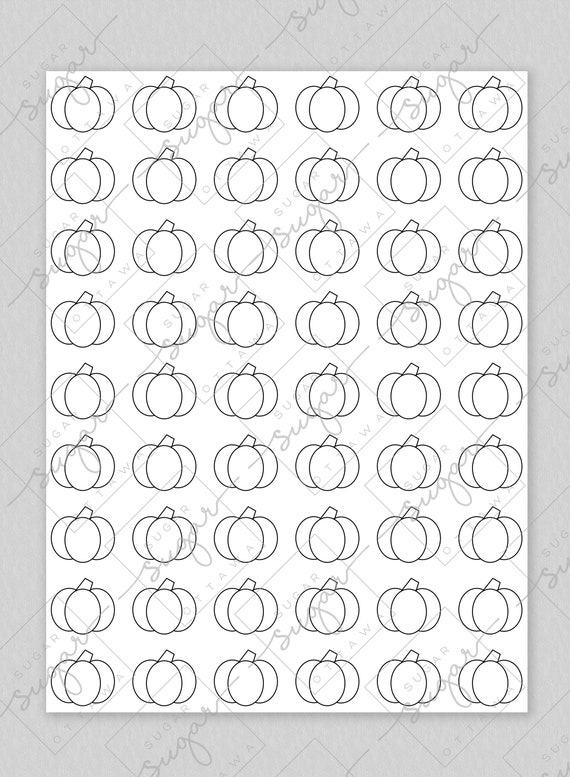 1 Inch Pumpkin Royal Icing Transfer Sheet Fall Halloween Etsy