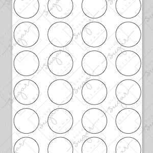 1.5 inch Circle/Eye Royal Icing Transfer Sheet