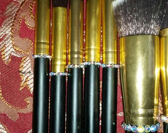 make up brushed bedazzled