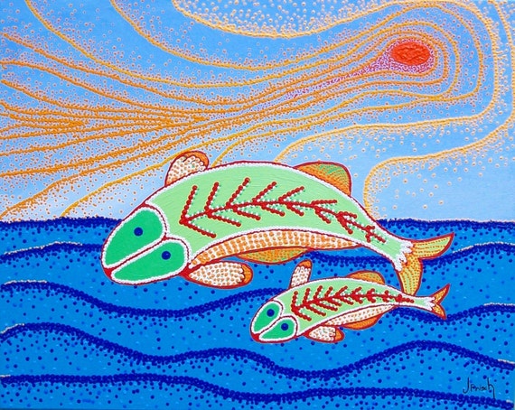 Flying Fish Abstract Acrylic 