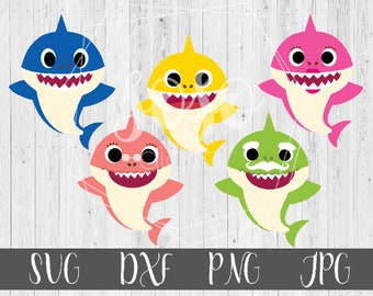 baby shark clipart etsy