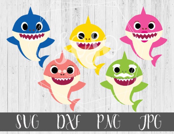 Baby Shark Svg Family Shark Svg Baby Shark clipart Png | Etsy