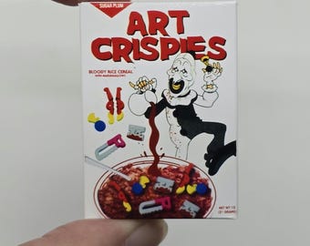 1:6 Scale ART CRISPIES Cereal Box Sealed and Empty Terrifier Horror Movie