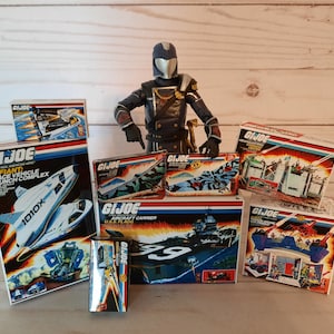 1:12 GI Joe Fan Art Miniature Box U.S.S. Flagg Defiant HQ Terror Drome Viper & Falcon Gliders Maggot Crusader 1/12 Scale Mini Display Boxes