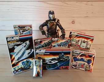 1:12 GI Joe Fan Art Miniature Box U.S.S. Flagg Defiant HQ Terror Drome Viper & Falcon Gliders Maggot Crusader 1/12 Scale Mini Display Boxes