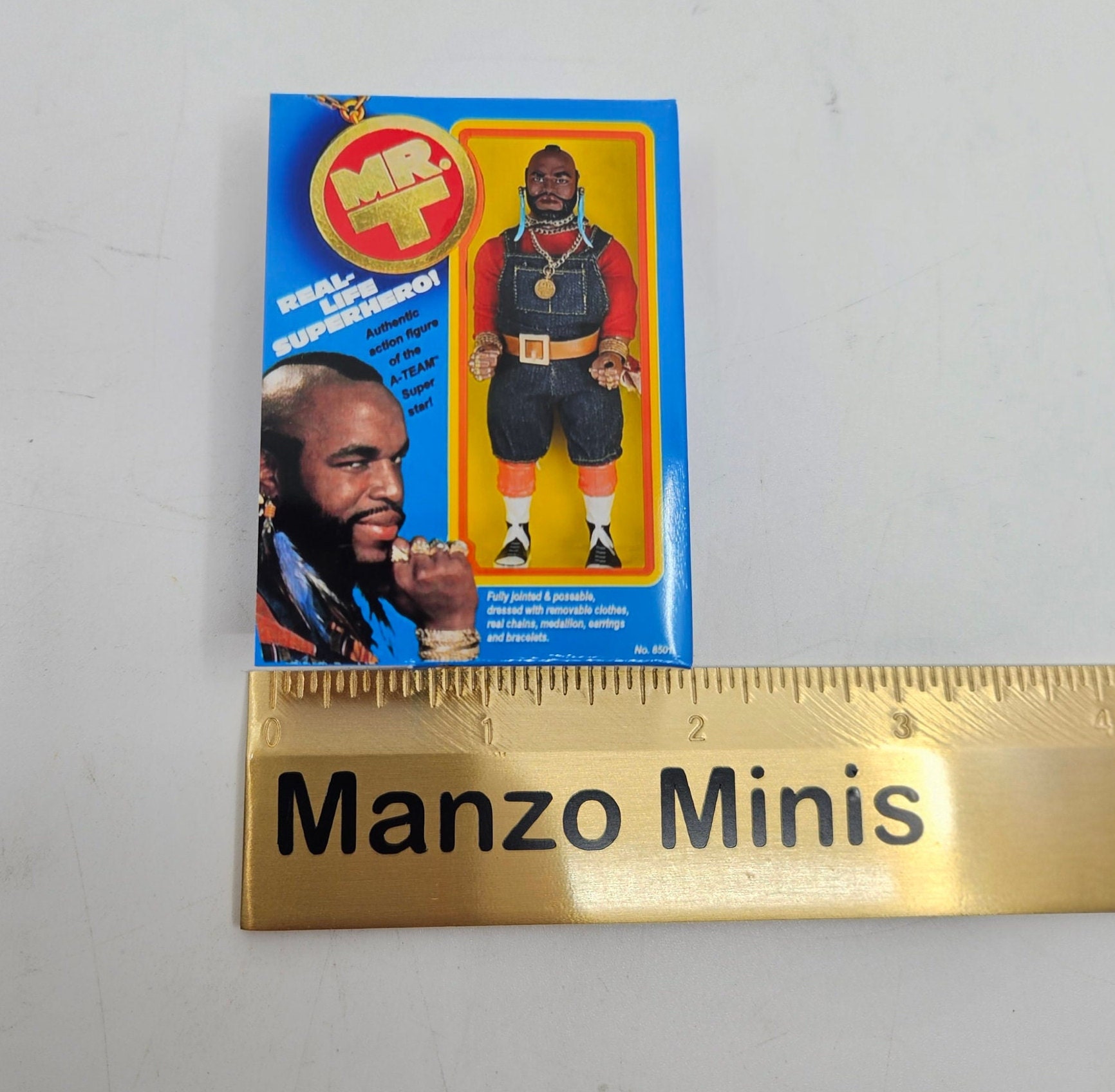 1:6 or 1/12 Mini Mr.t Fan Art Miniature Box MR. T Vintage Action