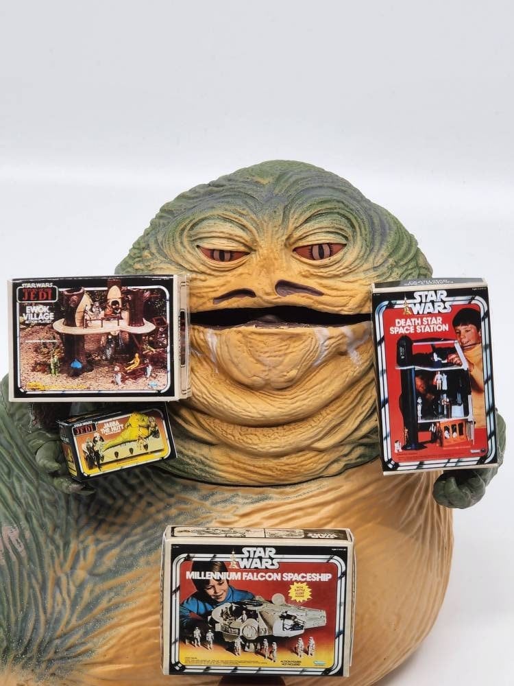 1:12 Star Wars Custom Fan Art Miniature Skala Spielset 4 Box Lot Millenium Falke Ewok Dorf Death Star Raumstation Jabba Hutt (LEER)