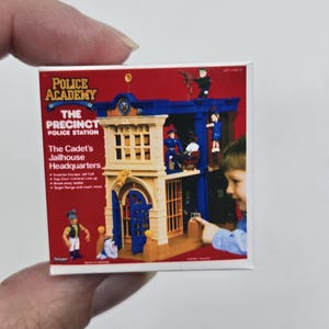 1:12 POLICE ACADEMY Fan Art The PRECINCT Police Station Playset Mini Box 1/12 Scale Display Custom Box Cadet&#39;s Jailhouse Headquarters