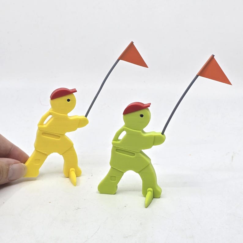 1:12 KIDS at PLAY Warning Sign Plastic Standee Miniature SLOW Kids Road Crossing 1/12 Scale Display for Mini Dioramas Street Yellow or Green