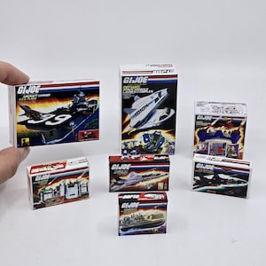 Caja expositora a escala 1:18 G.I. Joe Caja miniatura personalizada Defiant Cobra Terror Drome Centro de mando US Flagg Killer Whale Skystriker Cajas vacías