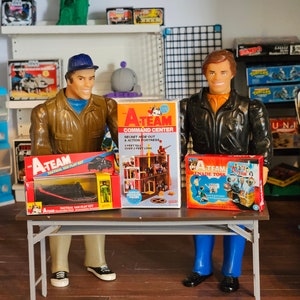 1:12 A-Team Fan Art Miniature Scale Box A-TEAM HQ, GMC B.A.&#39;S Van & A-Team Grenade Toss Game (Empty) Mini Displays