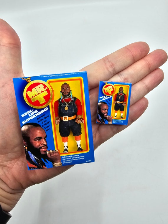 1:6 or 1/12 Mini Mr.t Fan Art Miniature Box MR. T Vintage Action