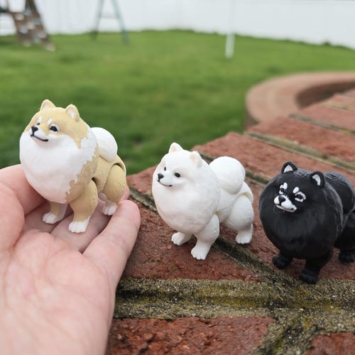 Pomeranian Pom Spitz Dog Miniature Mini Figure 3D Print