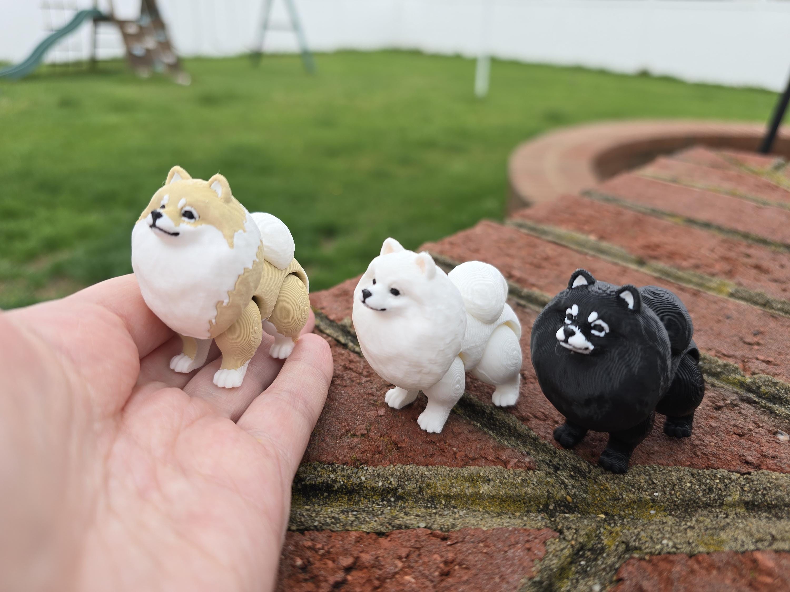 ドール用コンパニオンドッグ　ジュモウ　　スピッツ犬　フランスアンティーク ドール用コンパニオンドッグ ジュモウ スピッツ犬 フランス