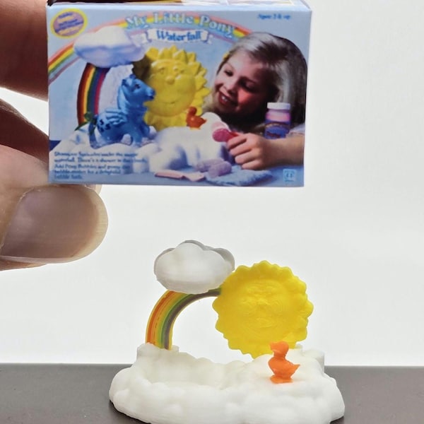 1:12 Scale Miniature G1 My Little Pony 3-D Print Rainbow Waterfall Playset Retro 80s With Box Duck Soup