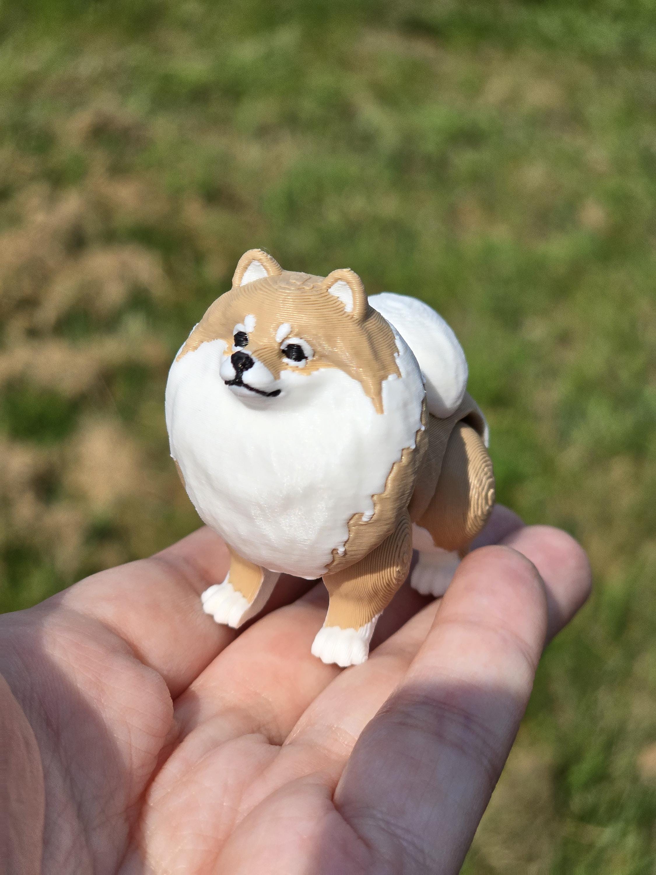 ポメラニアン ポム スピッツ 犬 ミニチュア ミニフィギュア 3Dプリント