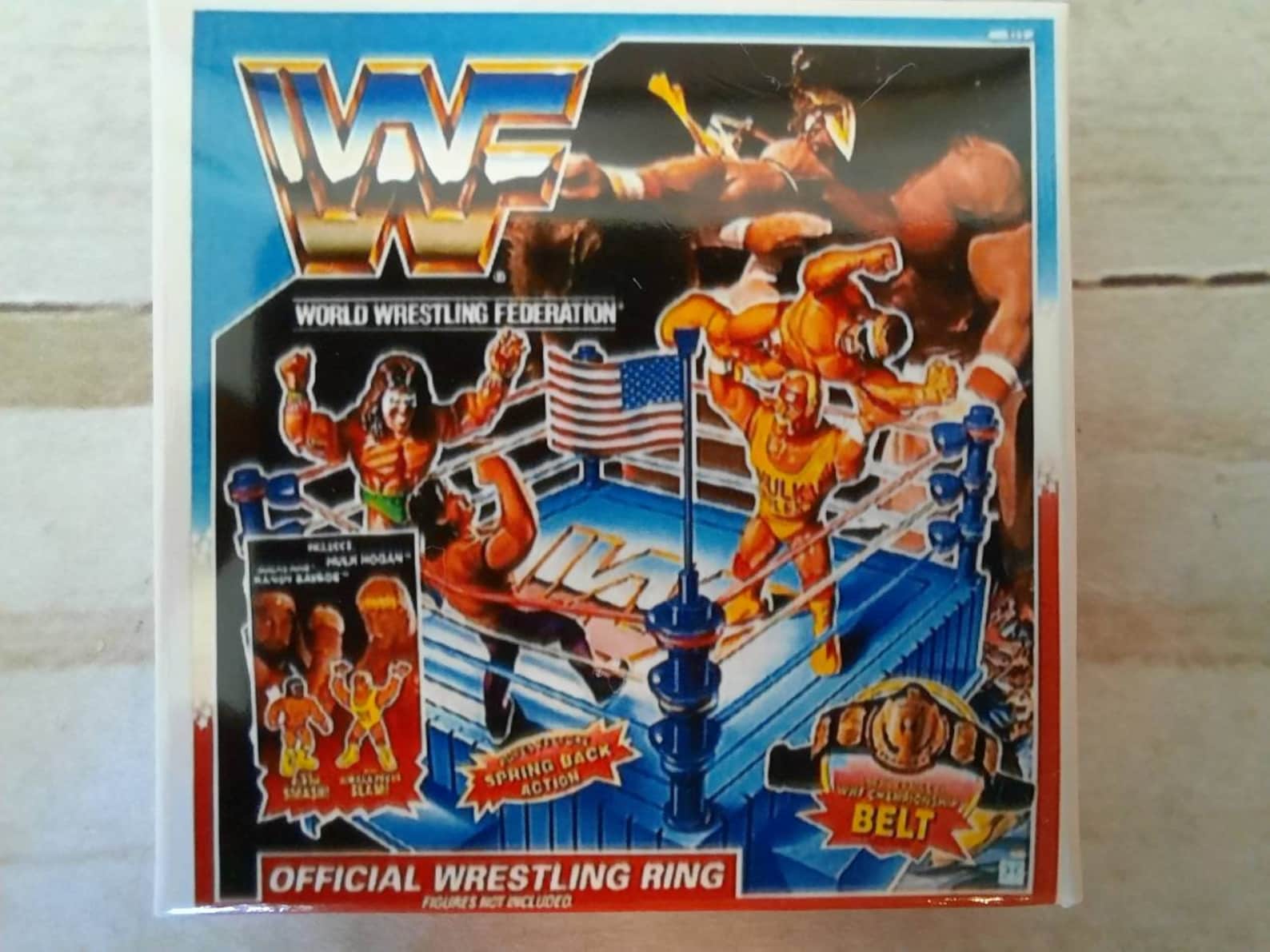 WWF Hasbro Official Wrestling Ring Blue & Red King of the Ring Etsy
