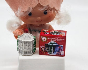 1:12 Scale Miniature Strawberry Shortcake 3D Print Garden House Gazebo Retro 80s Style Mini With or Without Box Doll Size