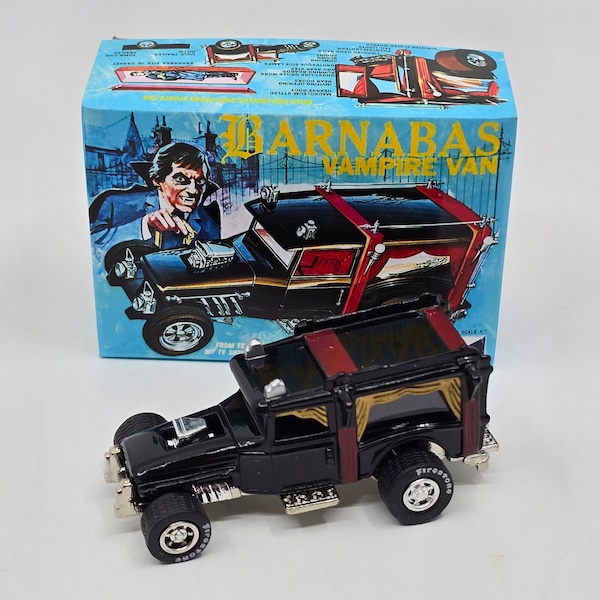 Dark Shadows Barnabas Collins Vampire Van Miniature Box Scale includes Johnny Lightning Vehicle or Just Custom Box You Choose