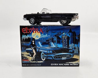 Johnny Lightning ELVIRA Macabre Mobile Custom Fan Art Elvira Mistress of the Dark Miniature Box Scale fits JL Car W or WO Car You Choose