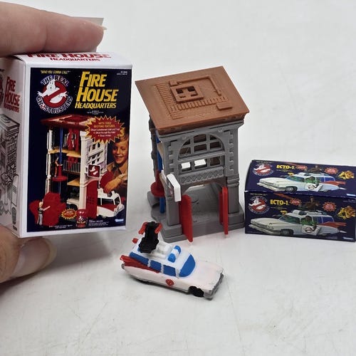 VINTAGE REAL GHOSTBUSTERS FIREHOUSE PLAYSET SIGN PART KENNER 1986 | #1933852301