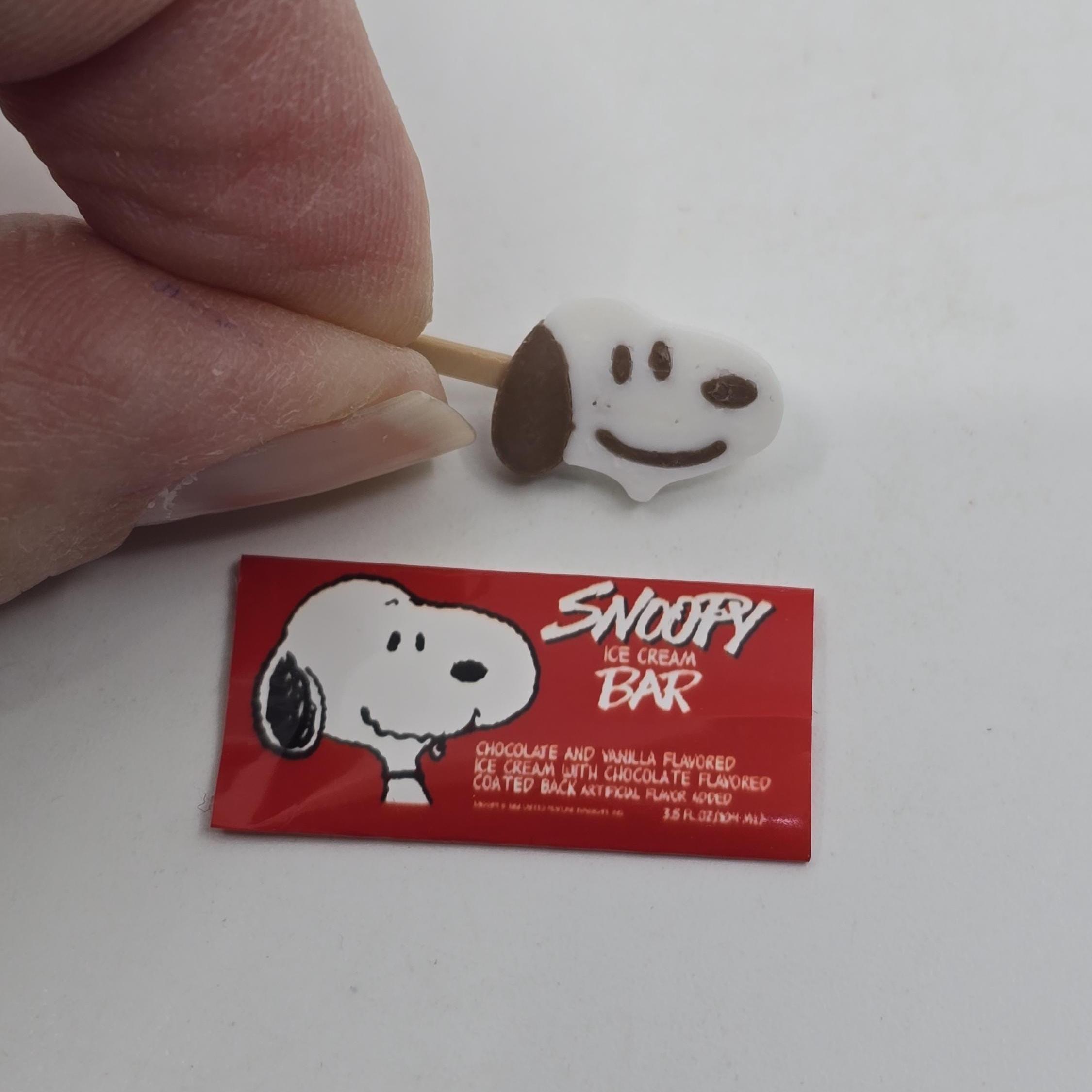 Mini Snoopy Ice Cream Bar Face Miniature Snack Food With Packaging
