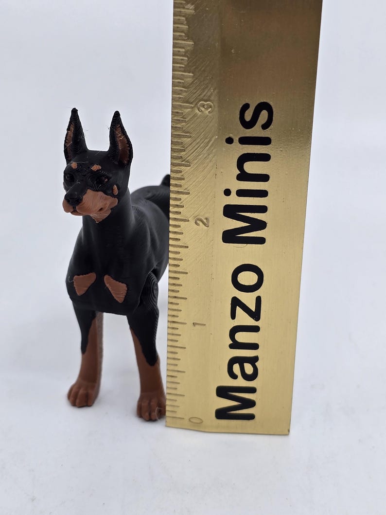 Dobermann Pinscher Dog Miniature Mini Figure 3D Print Articulated ...