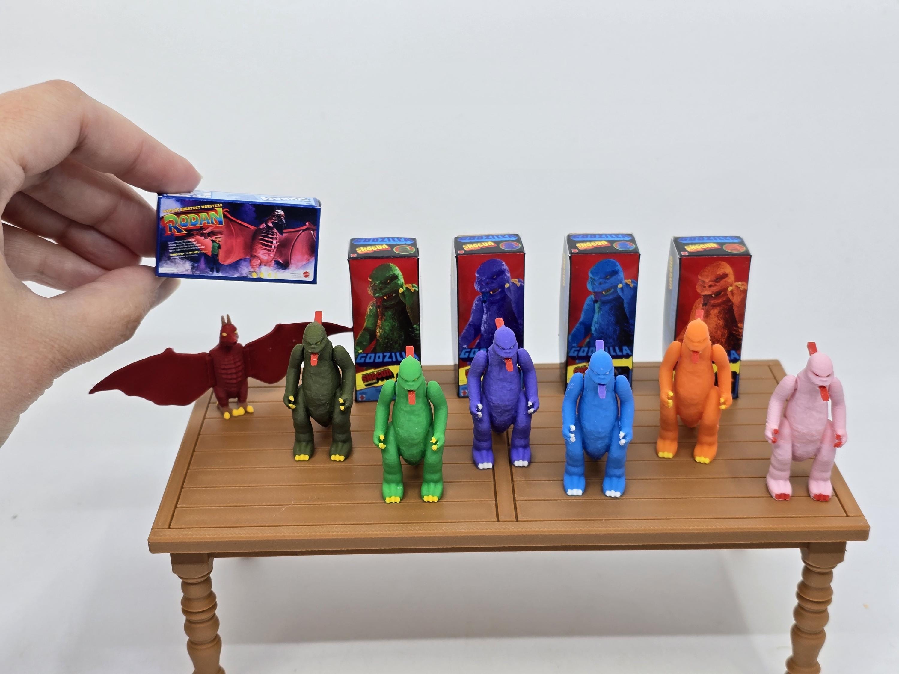 1:12 ショーグンウォリアーズ ゴジラ＆ラドン カスタム3Dプリントミニ