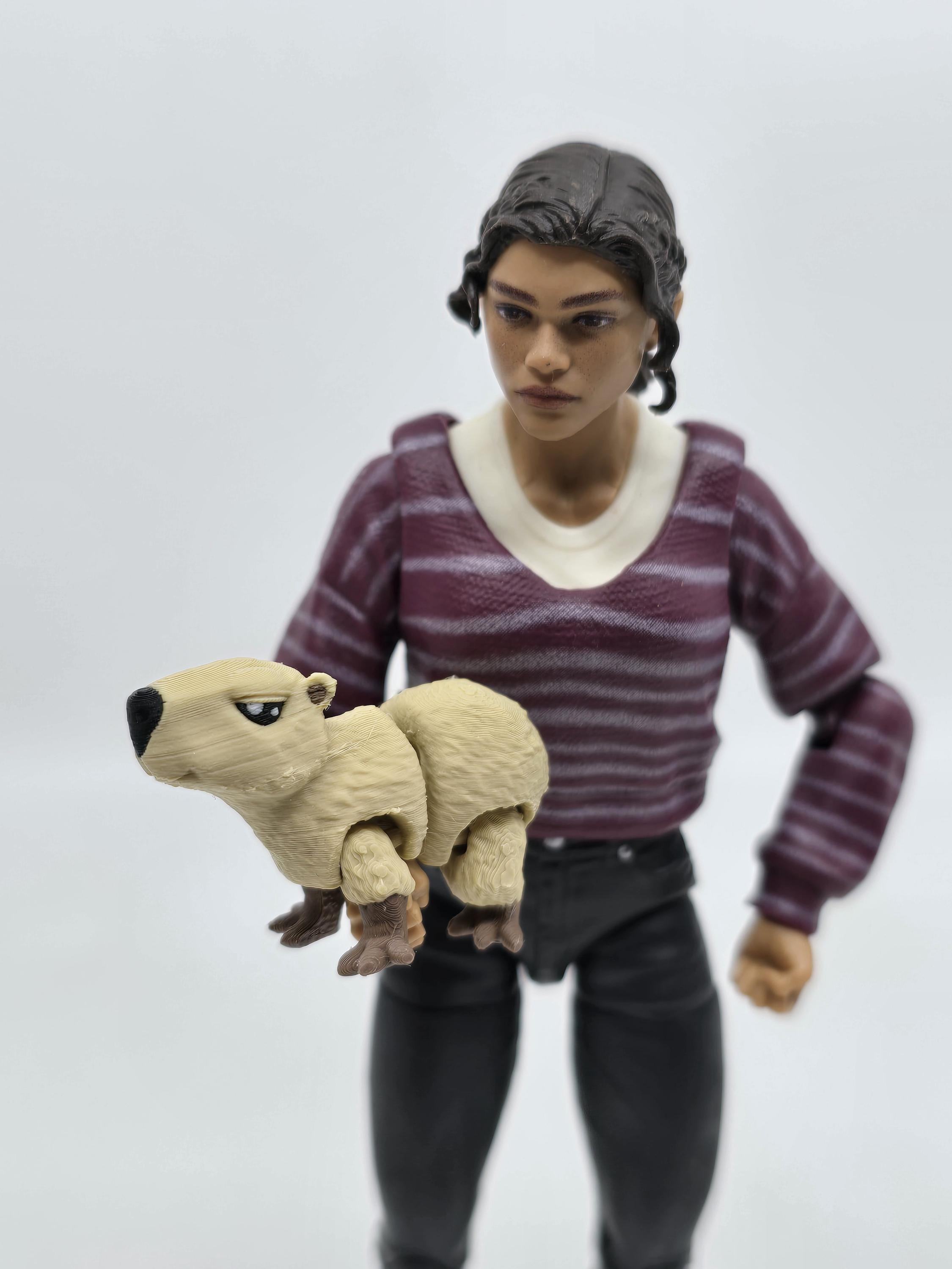 Baby Capybara Miniature Mini 3D Print Articulated Figure Tan Brown ...