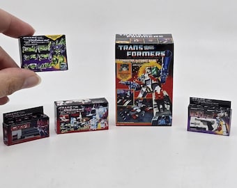 1:12 TRANSFORMERS Miniature Box Display G1 Optimus Prime - Metroplex - Megatron - Devastator Constructicon - Fortress Maximus Empty Mini Box
