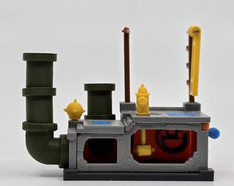 Mini 1:12 Teenage Mutant Ninja Turtles Sewer Lair Playset 3-D