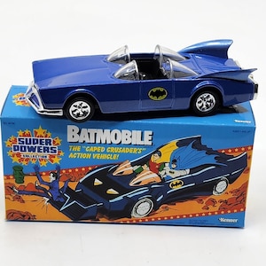 Box Only Hot Wheels SUPERPOWERS Fan Art Miniature Box Batmobile Super Powers 1:6 Scale fits HOTWHEELS Retro Bat Mobile