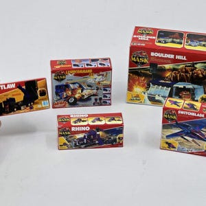 1:12 M.A.S.K. Fan Art Kenner Custom mask Fan Art Miniature Box Only BOULDER HILL OUTLAW Laser Attack Switchblade Rhino 1/12 Scale Display