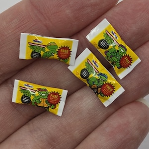 Miniaturowa przekąska Teenage Mutant Ninja Turtle Pie w skali 1:12, wszystkie 4 TMNT