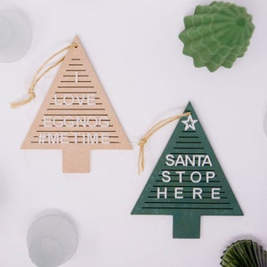 Letterboard Ornament Christmas Tree Set of 2 image 1