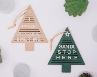 Letterboard Ornament Christmas Tree - Set of 2