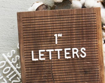 1 INCH Extra Letters - White - 248 Characters