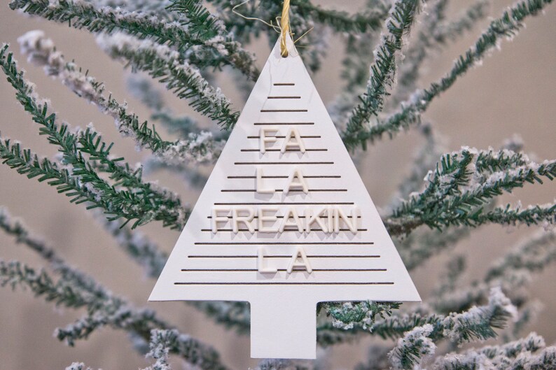 Letterboard Ornament Christmas Tree Set of 2 image 5